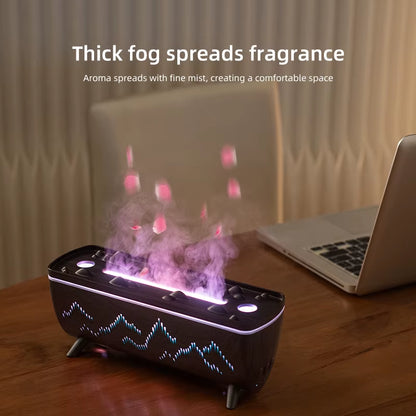 Transform Your Space with the Dual Nozzles Jellyfish Aroma Diffuser - Electric Air Humidifier with Flame Light and Essential Oil Aromatherapy