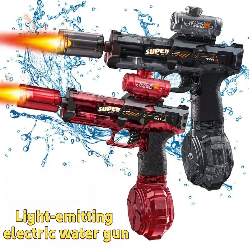 Light Up Your Summer Fun with the LED Electric Water Gun - Automatic Sensor Water Pistol for Kids!